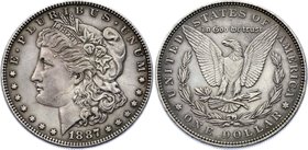 United States 1 Dollar 1887

KM# 110; Silver; "Morgan Dollar"