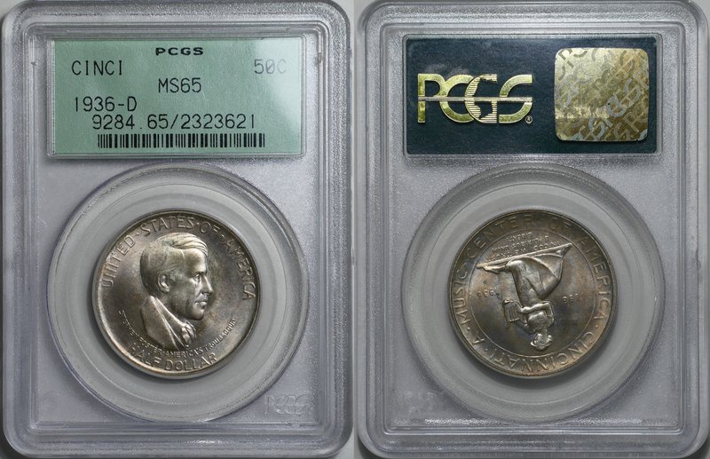 United States 1/2 Dollar 1936 D PCGS MS 65

KM# 176; Silver; Mintage 5.005; Mi...