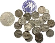 United States Nice Lot of 25 Coins 1892-1971

Different denominations with different dates; With Silver