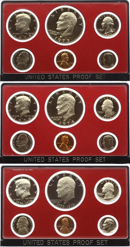 United States Lot of 3 Proof Sets 1973 1974 1976 (S)

Each Set Contains: 1 Cen...