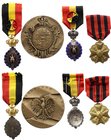 Belgium Lot of 3 Medals Belgium

Belgium "The Civic Decoration", Civil Merit "Medal of Labour" 1st, 2nd Classes