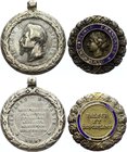France Lot of 2 Medals

Commemorative Medal of the 1859 Italian Campaign - 2nd Empire 1852–1870 ; Médaille militaire - 3rd Republic 1870–1940; Silve...