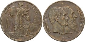 Belgium 5 Francs 1880 Pattern

X# M8a; Copper 25,09g.