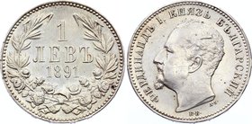 Bulgaria 1 Lev 1891

KM# 13; Silver; Ferdinand I; UNC with hairlines