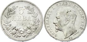 Bulgaria 5 Leva 1892 КБ

KM# 15; Ferdinand I; Silver; XF+.