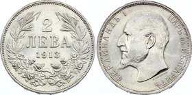 Bulgaria 2 Leva 1913

KM# 32; Silver; Ferdinand I