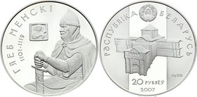 Belarus 20 Roubles 2007

KM# 165; Silver Proof; Belarusian History and Culture Series - Prince Gleb of Minsk