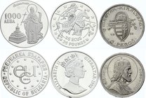 Europe Lot of 3 Coins

Gibraltar 25 Pounds 1992, Bulgaria 1000 Leva 1996, Hungary 5 Pengo 1938; Silver