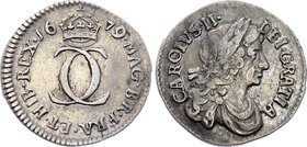 Great Britain - England 2 Pence 1679

KM# 429; Sp# 3388; Silver; Charles II (incl. Maundy)