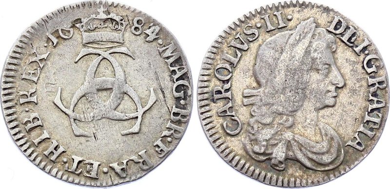 Great Britain - England 3 Pence 1684

KM# 433; Sp# 3386; Silver; Charles II (i...