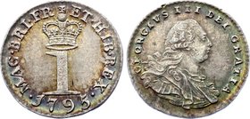 Great Britain 1 Penny 1795 Top Pop

KM# 614; Sp# 3761; Silver; George III (Normal numerals; incl. Maundy) Outstanding Coin in UNC with Beautiful Pat...