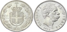 Italy 2 Lire 1883

KM# 23; Silver; UNC with minor hairlines