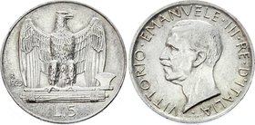 Italy 5 Lire 1929

KM# 67; Silver; Vittorio Emanuele III