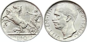 Italy 10 Lire 1930 R

KM# 68.1; Silver