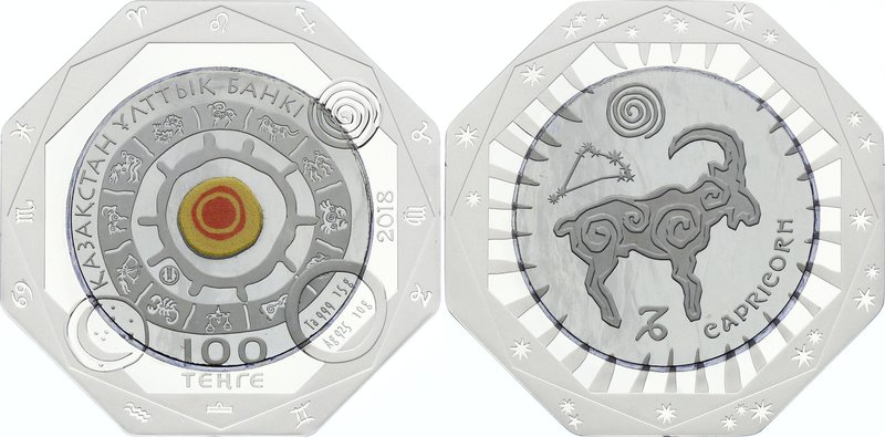 Kazakhstan 100 Tenge 2018

Bi-Metallic Tantalum (.999) 15g Center in Silver (....