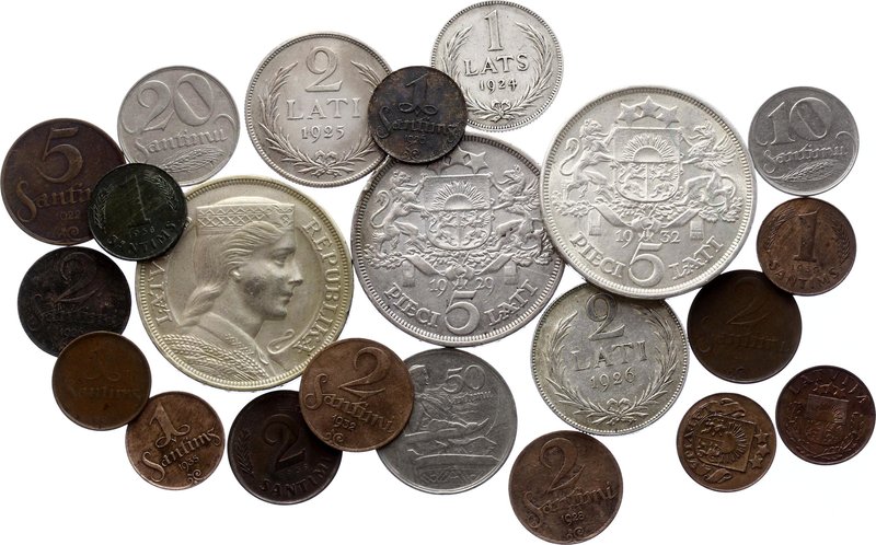 Latvia Lot of 24 Coins

Excellent selection of coins of Latvia, both for the b...