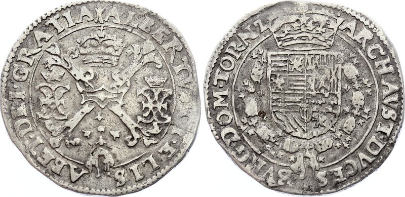 Spanish Netherlands Tournai 6 Sols / Escalin 1612 - 1621 (ND)

KM# 40; Silver ...