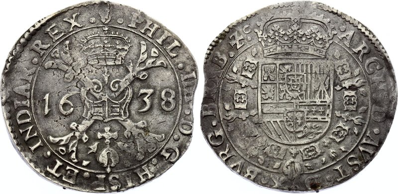 Spanish Netherlands Brabant 1 Patagon 1638

KM# 53; Silver 27.81g; Philip IV