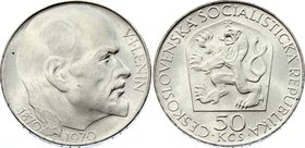 Czechoslovakia 50 Korun 1970

KM# 70; Silver; 100th Anniversary of Vladimir Iljitsch Uljanow