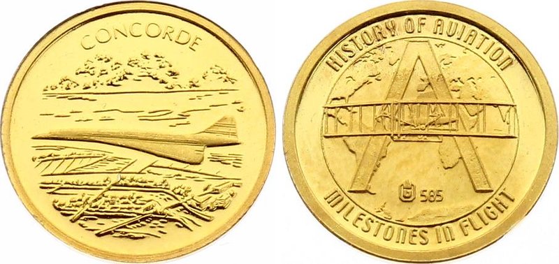 Czech Republic Gold Medal "History of Aviation - Concorde" 2010

Gold (.585) 0...