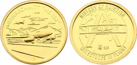 Czech Republic Gold Medal "History of Aviation - Messerschmitt ME-262" 2010

Gold (.585) 0.5g 11mm; Proof; Mint. 5555 Pcs; With Certificate