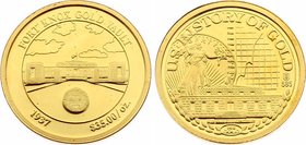 Czech Republic Gold Medal "History of Gold - Fort - Knox" 2010

Gold (.585) 0.5g 11mm; Proof; Mint. 9999 Pcs; With Certificate