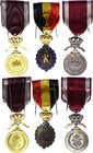 Belgium Lot of 3 Medlas

Medals of the Order of the Crown (Silver & Gold) & Civil Merit "Medal of Labour" 1st Class; With Original Boxes