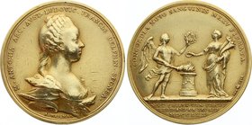 Austria Gold Medal To the Marriage of Maria Antoinetta with Louis XIV 1770 / 1958 Rare

Gold 21.735g; Official restrike of HMA Vienna. Hallmarked on...