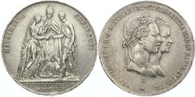 Austria Gulden 1854 A - Wien

X# M1; Silver; Wedding of Franz Joseph and Sissi; XF, not that common as 2 Gulden coin.