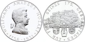 Austria Medal "175th Birthday Celebration of Wolfgang Amadeus Mozart" 1931

Silver 19.21g Proof; Arnold Hartig