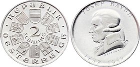 Austria 2 Schilling 1932 PROOF

KM# 2848; Silver; 200th Anniversary of Joseph Haydn