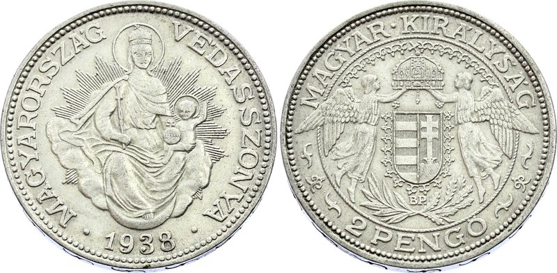 Hungary 2 Pengo 1938 BP

KM# 511; Silver; Hungarian Madonna