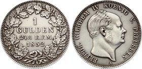German States - Prussia Hohenzollern 1 Gulden 1852 A

KM# 5; Silver; Friedrich Wilhelm IV; UNC Cleaned