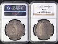 German States - Saxony 1 Thaler 1773 NGC AU50

Silver; Authenticated and graded by NGC AU50;