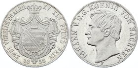 German States - Saxony 2 Vereinsthaler 1858 F - Straßburg

KM# 1195; Silver; Johann