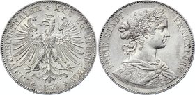 German States - Frankfurt Thaler 1859

KM# 360; Rare date - 283000 Mintage. XF-AUNC, mint luster.