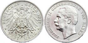 Germany - Empire Baden 3 Mark 1912 G

KM# 280; Silver; Friedrich II