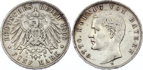 Germany - Empire Bavaria 5 Mark 1900 D

KM# 915; Silver; Otto