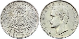 Germany - Empire Bavaria 3 Mark 1908 D

KM# 996; Silver; Otto