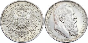 Germany - Empire Bavaria 2 Mark 1911 D

KM# 997; Silver; 90th Birthday of Prince Regent Luitpold