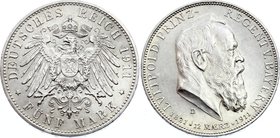 Germany - Empire Bavaria 5 Mark 1911 D

KM# 999; Silver; 90th Birthday of Prince Regent Luitpold