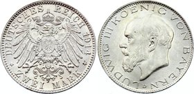 Germany - Empire Bavaria 2 Mark 1914 D

KM# 1002; Silver; Ludwig III; UNC
