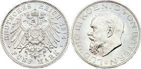 Germany - Empire Bavaria 3 Mark 1914 D

KM# 1007; Silver; Ludwig III; UNC