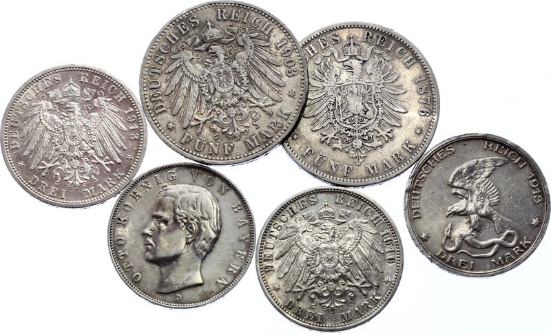 Germany - Empire Prussia & Bavaria 3-5 Mark 1876 - 1912

Prussia & Bavaria Coi...