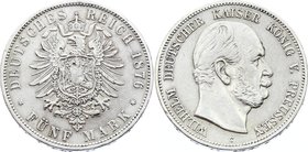 Germany - Empire Prussia 5 Mark 1876 C

KM# 503; Silver; Wilhelm I