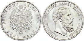 Germany - Empire Prussia 5 Mark 1888 A

KM# 512; Silver; Friedrich III; UNC