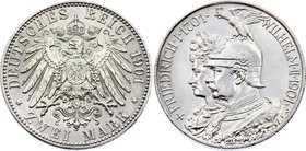 Germany - Empire Prussia 2 Mark 1901 A

KM# 525; Silver; 200th Anniversary Friedrich I, Wilhelm II