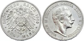 Germany - Empire Prussia 5 Mark 1908 A

KM# 523; Silver; Wilhelm II