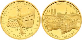 Germany 100 Euro 2004 J

KM# 235; Gold (.999) 15.55g 28.00mm; Proof; UNESCO World Heritage - Bamberg; With Original Box & Certificate