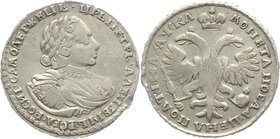 Russia Poltina 1721

Bit# Similar to 672; 3 Roubles Petrov; Silver 14,24g.; Kadashevskiy mint; Edge inscription ПОЛЬТIНА МАНЕТЬНАГО ДЕНЕЖНАГО ДВОРА ...